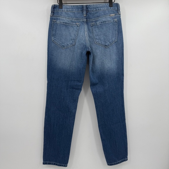 Kancan Jeans Women 5 Blue Boyfriend Distressed Destroyed Denim Mid Rise 29x27 - Picture 4 of 13